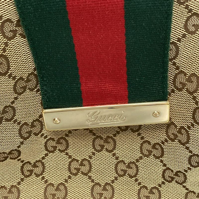 Gucci Shoulder Bag GG Sherry 233608 Beige X Dark Brown X Multi Leather