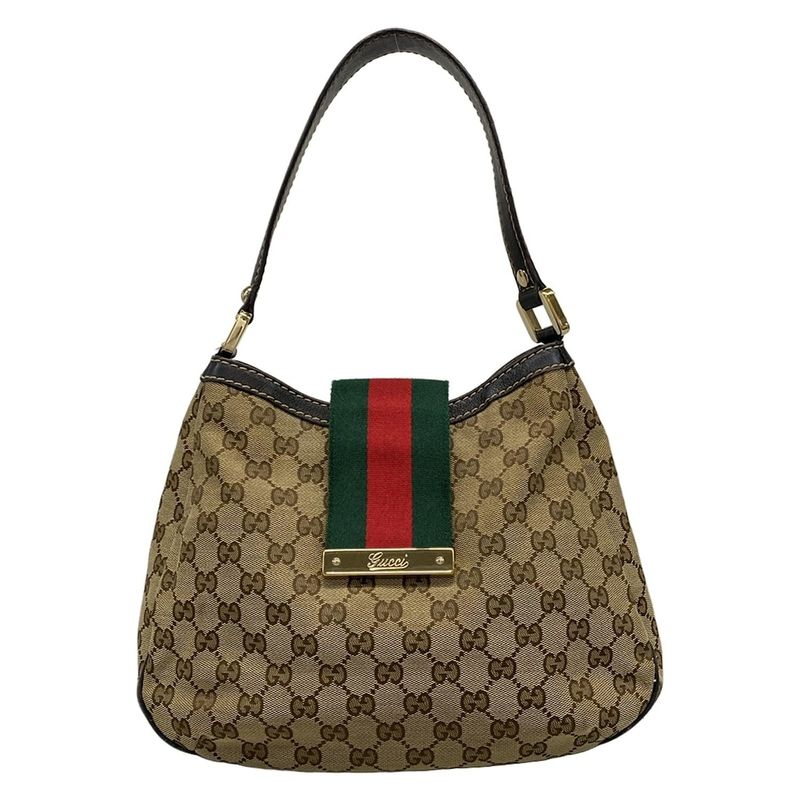 Gucci Shoulder Bag GG Sherry 233608 Beige X Dark Brown X Multi Leather