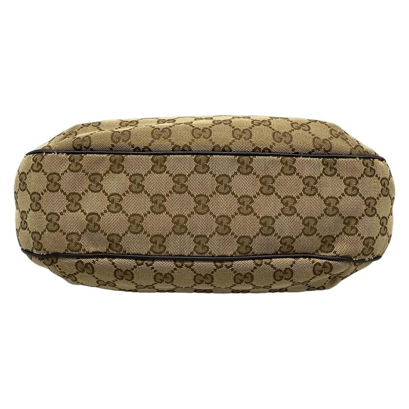 Gucci Shoulder Bag GG Sherry 233608 Beige X Dark Brown X Multi Leather