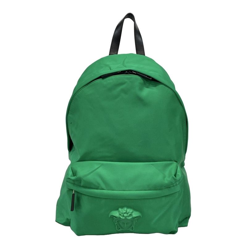 Versace Backpack Sac Medusa Green X Black Leather