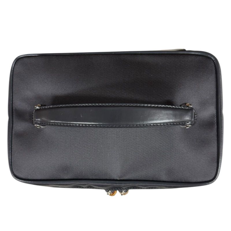 Gucci Vanity Bag Bamboo Handbag Nylon 032・1956・0150 Black Ladies Gucci Used