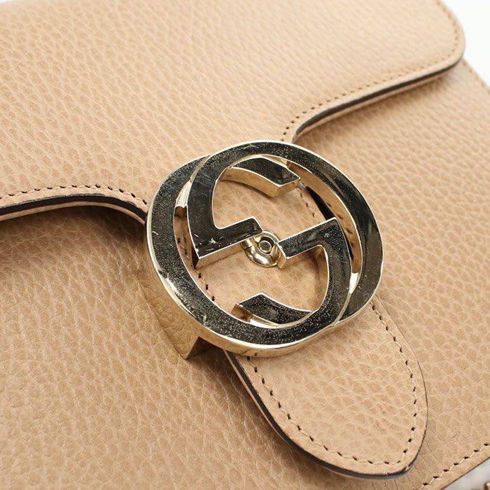 Gucci Chain Interlocking G Shoulder Bag Leather Women's