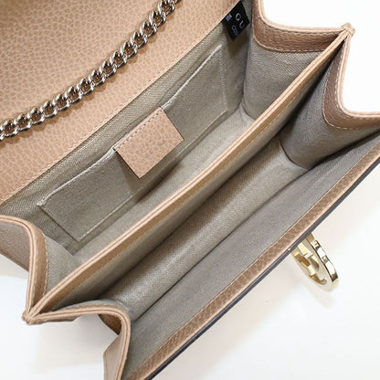 Gucci Chain Interlocking G Shoulder Bag Leather Women's