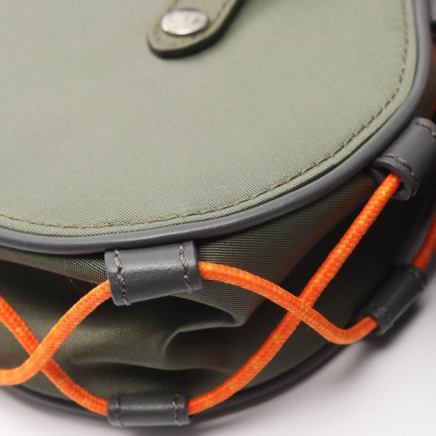 Dior Shoulder Bag Christian Dior × Sacai Saddle Bag Khaki/navy Nylon Leather