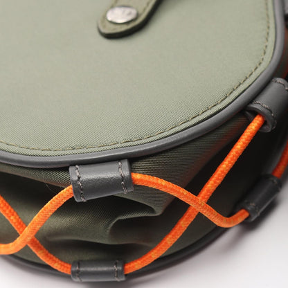 Dior Shoulder Bag Christian Dior × Sacai Saddle Bag Khaki/navy Nylon Leather