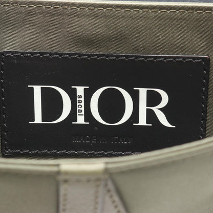 Dior Shoulder Bag Christian Dior × Sacai Saddle Bag Khaki/navy Nylon Leather