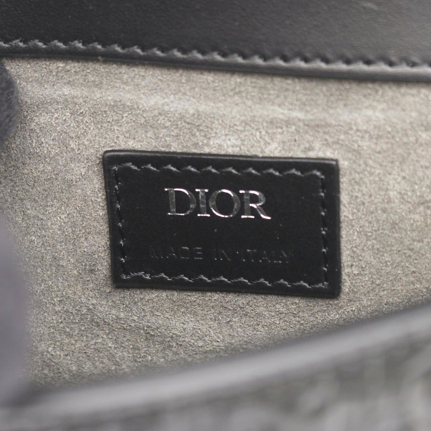 Dior Shoulder Bag Gallop Oblique Black Patent Leather Leather Gallop Oblique