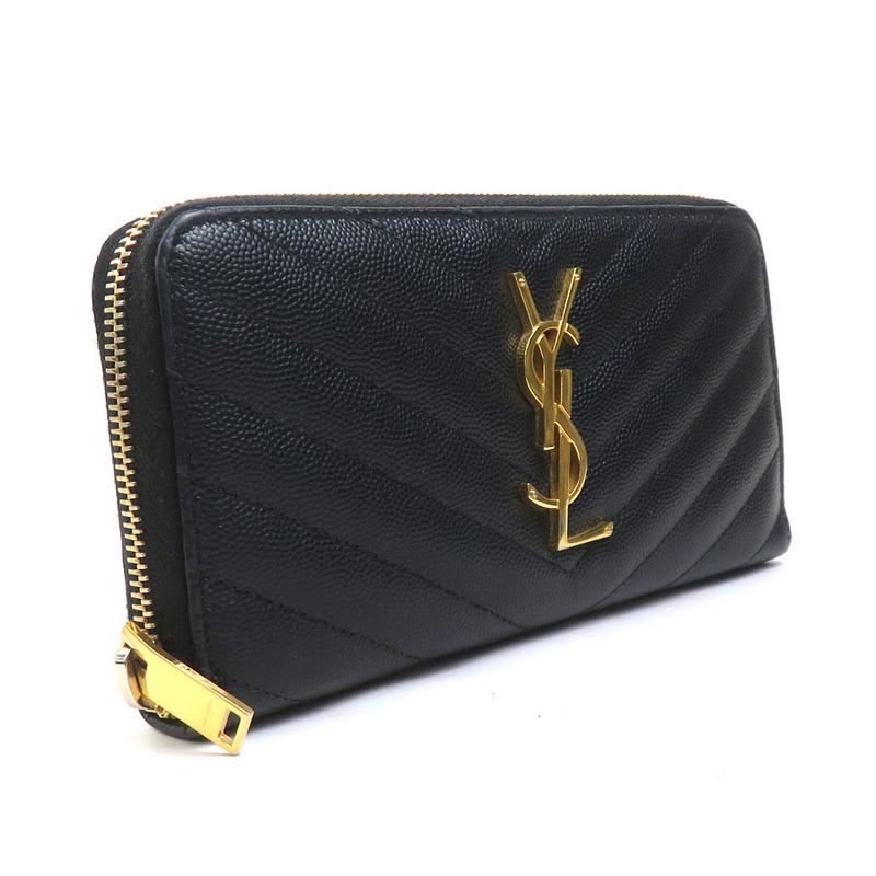 Saint Laurent Round Zipper Long Wallet