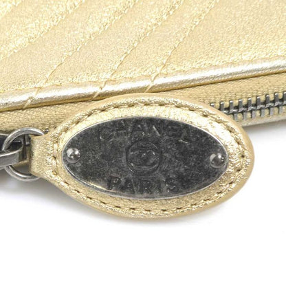 Chanel Quilted Metallic Gold Pouch