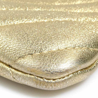 Chanel Quilted Metallic Gold Pouch