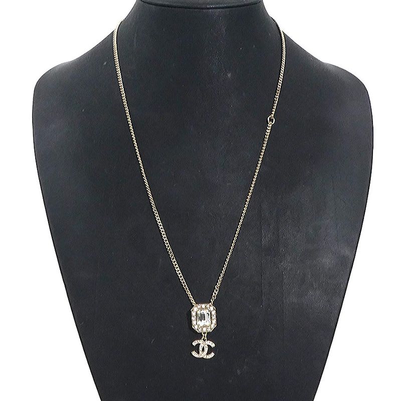 Chanel Crystal Embellished Gold-Tone Necklace