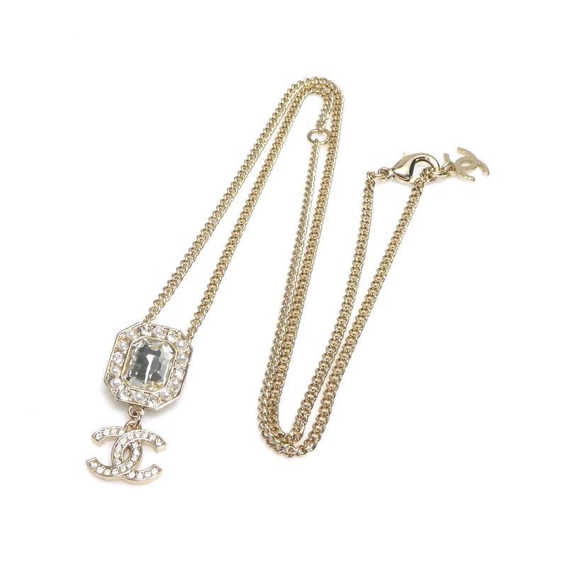 Chanel Crystal Embellished Gold-Tone Necklace