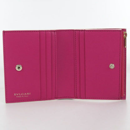 Bvlgari Logomania Bifold Wallet Calf Women's