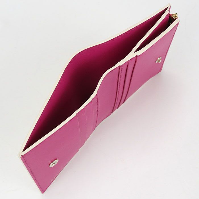 Bvlgari Logomania Bifold Wallet Calf Women's
