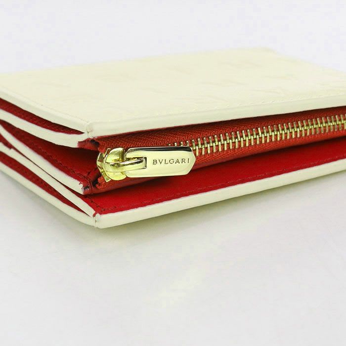 Bvlgari Logomania Bifold Wallet Calf Women's