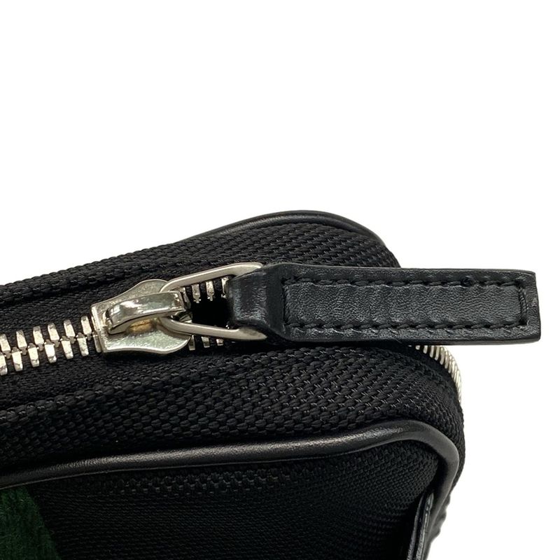 Gucci Waist Pouch Sherry (web) 630919 Black X Dark Green X Red Cotton