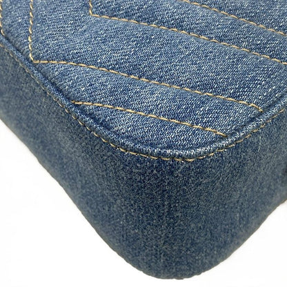 Gucci Shoulder Bag Ggmarmont 447632 Blue X Navy Chain Shoulder Faux Pearl