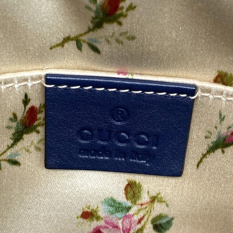 Gucci Shoulder Bag Ggmarmont 447632 Blue X Navy Chain Shoulder Faux Pearl