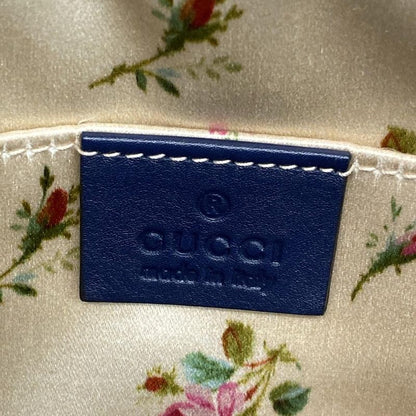 Gucci Shoulder Bag Ggmarmont 447632 Blue X Navy Chain Shoulder Faux Pearl