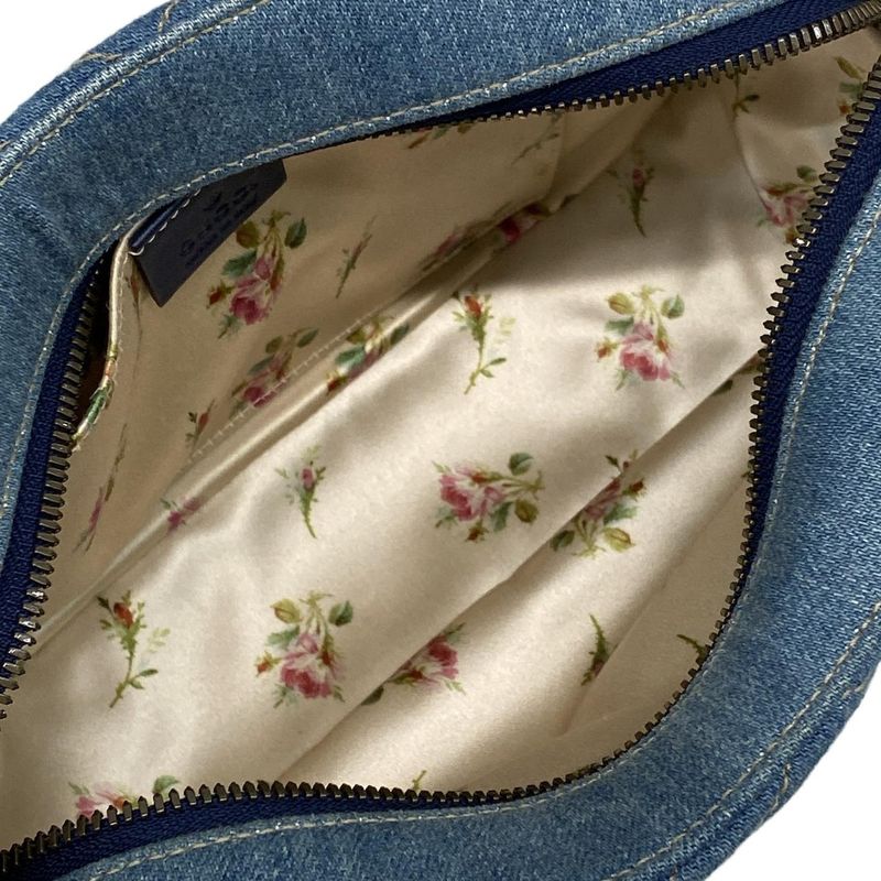 Gucci Shoulder Bag Ggmarmont 447632 Blue X Navy Chain Shoulder Faux Pearl