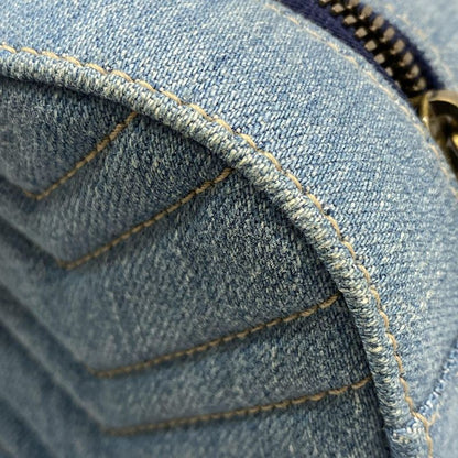 Gucci Shoulder Bag Ggmarmont 447632 Blue X Navy Chain Shoulder Faux Pearl