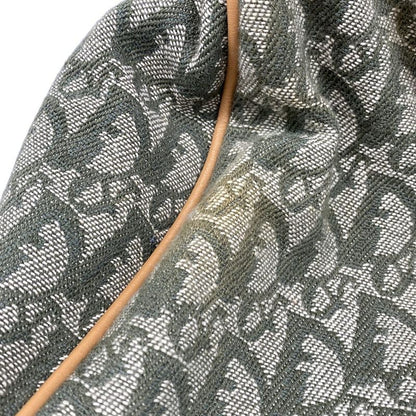 DIOR Christian Dior Handbag Trotter Green X Beige Mini Boston Leather