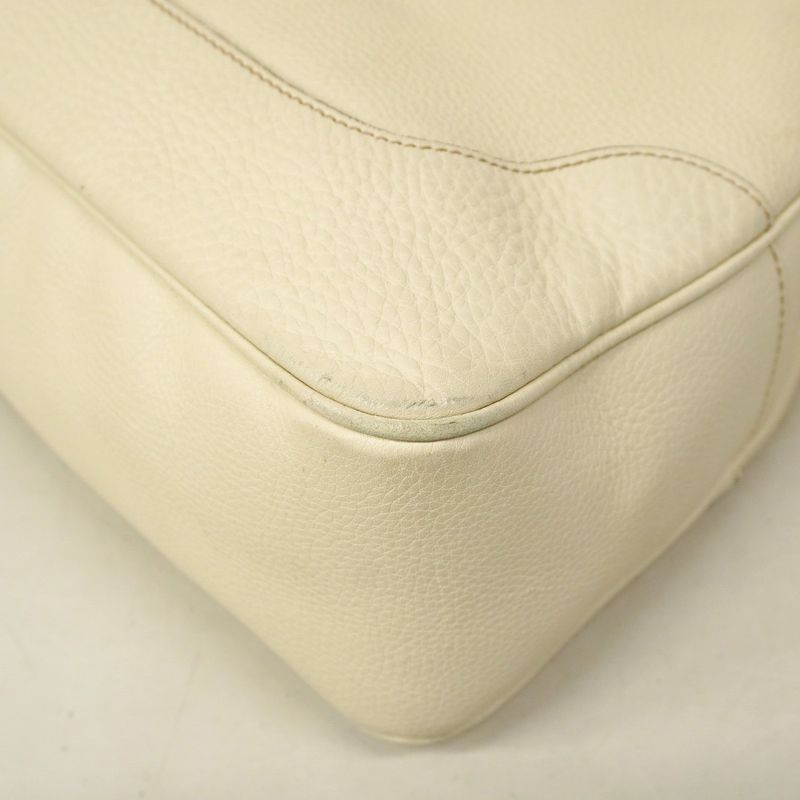Gucci Handbag Bamboo 282315 Leather Ivory Gold Hardware 2way Bag Ladies