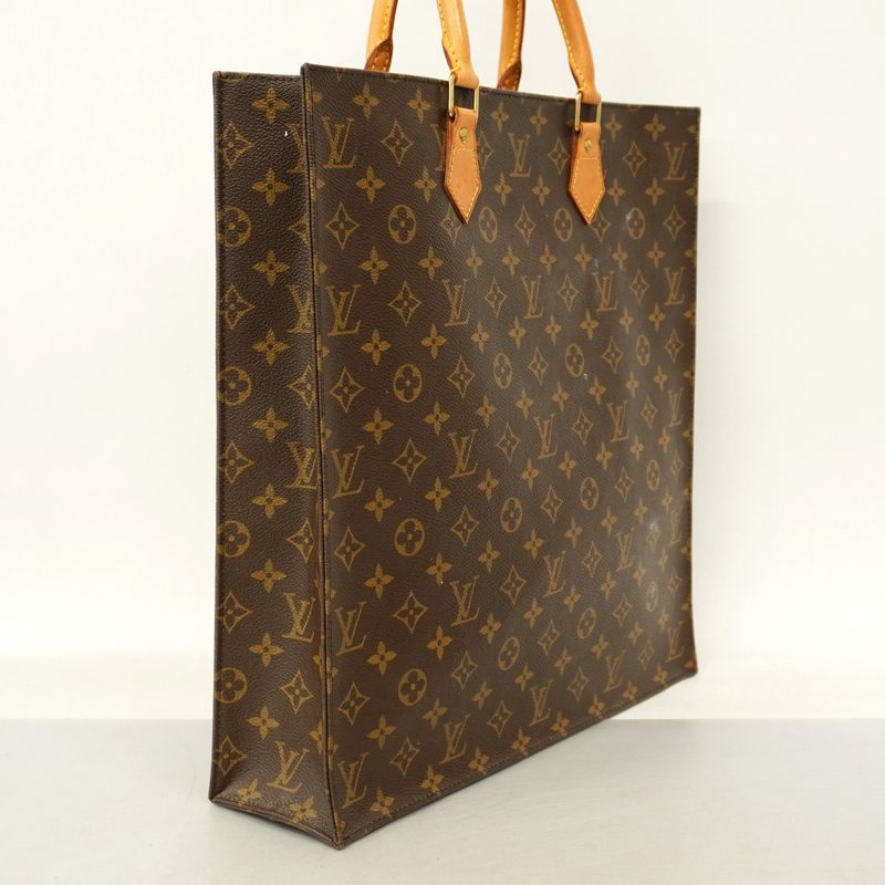 Louis Vuitton Tote Bag Monogram Sac Plastic M51140 Brown Ladies