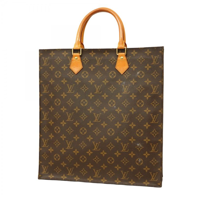 Louis Vuitton Tote Bag Monogram Sac Plastic M51140 Brown Ladies