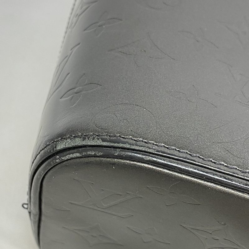 Louis Vuitton Tote Bag Monogram Matte Stockton M55112 Noir Black Women's