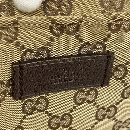 Gucci Handbag GG Canvas Sherry Line 131230 Canvas Brown Silver Hardware Ladies