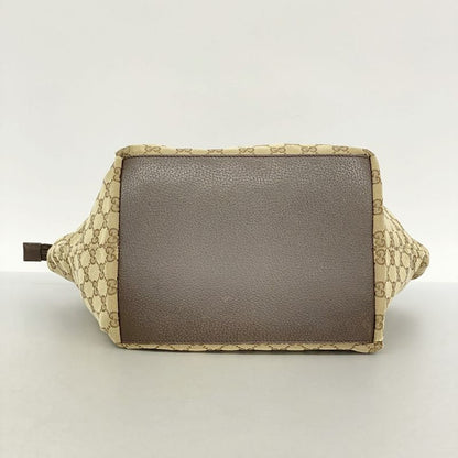 Gucci Handbag GG Canvas Sherry Line 131230 Canvas Brown Silver Hardware Ladies