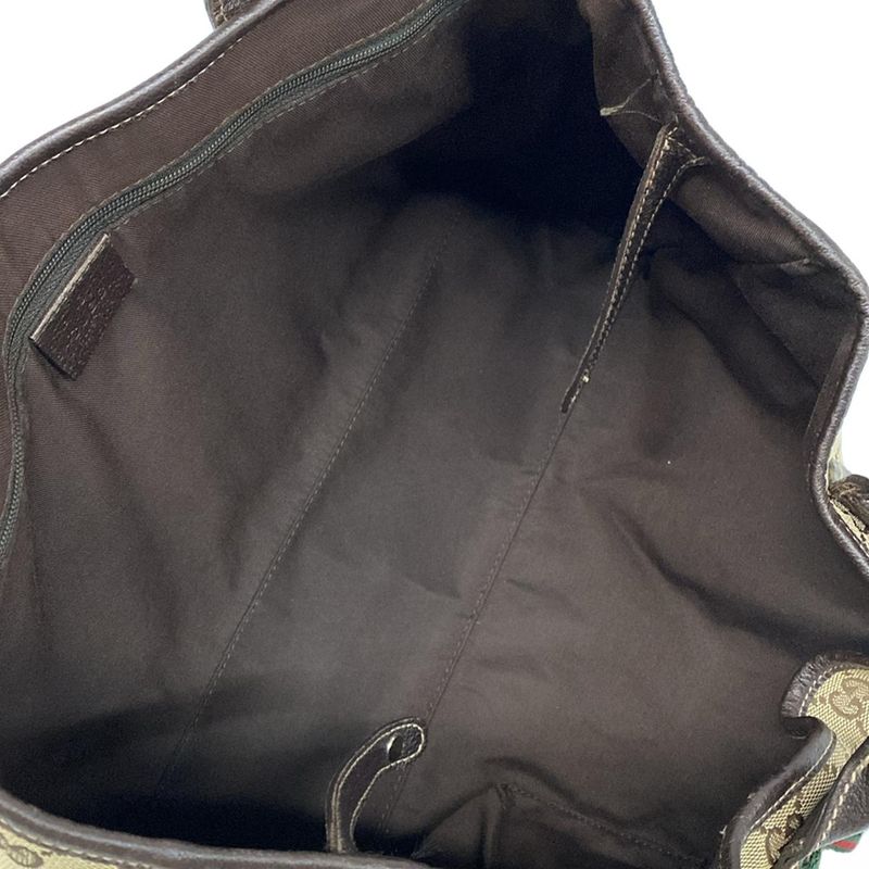 Gucci Tote Bag Princy GG Pattern Sherry (web) 163805 Beige X Dark Brown Leather