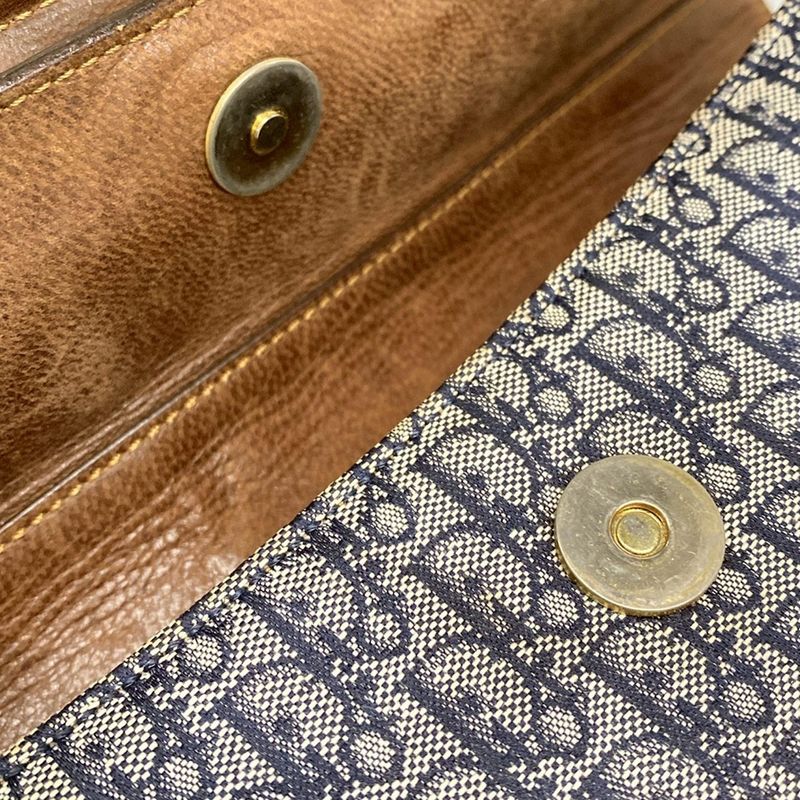 Dior Christian Dior Shoulder Bag Street Chic Trotter Dark Brown X Ivory X Navy