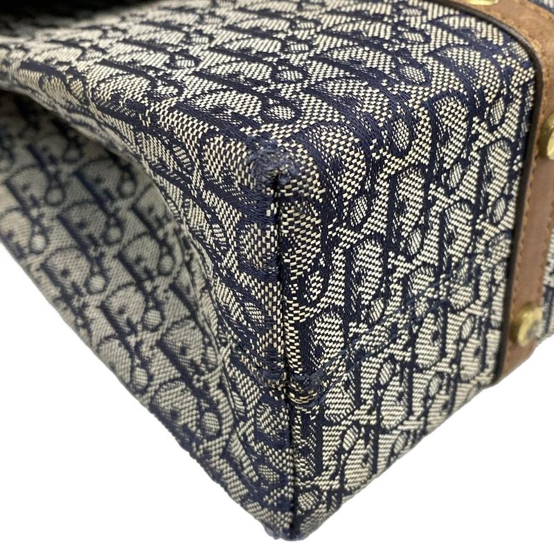 Dior Christian Dior Shoulder Bag Street Chic Trotter Dark Brown X Ivory X Navy