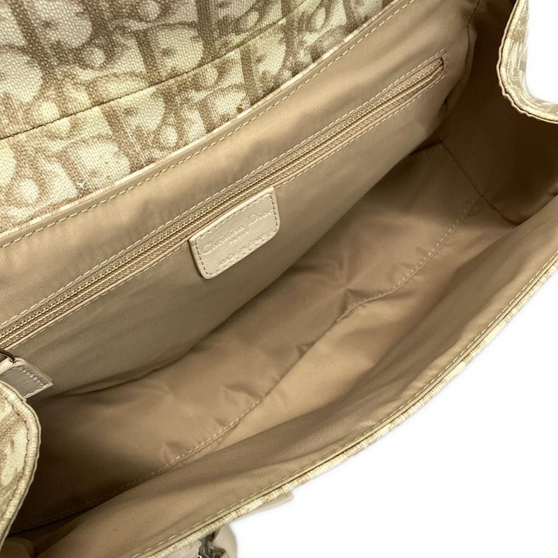 Dior Christian Dior Shoulder Bag Romantic Trotter Ivory X Brown X Beige Chain