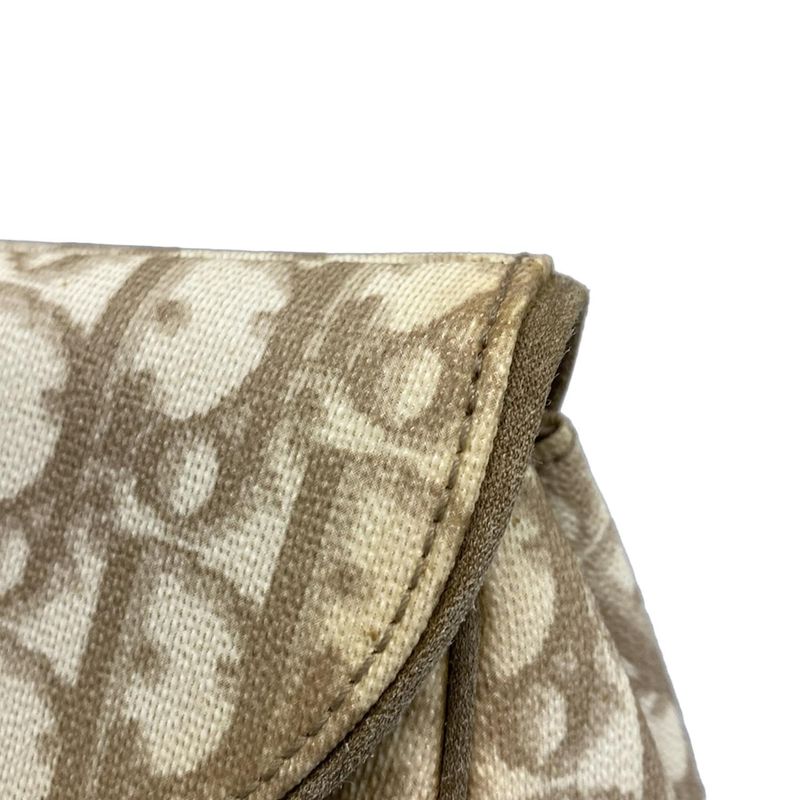 Dior Christian Dior Shoulder Bag Romantic Trotter Ivory X Brown X Beige Chain