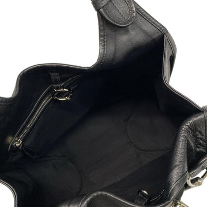 DIOR Christian Dior Shoulder Bag 61 Black Dcharm Leather