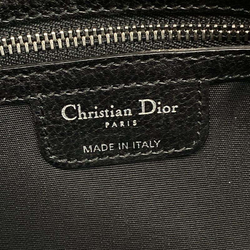 DIOR Christian Dior Shoulder Bag 61 Black Dcharm Leather
