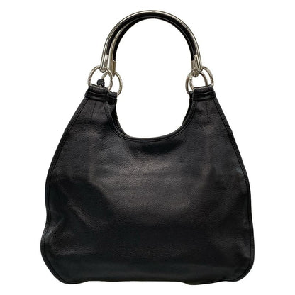DIOR Christian Dior Shoulder Bag 61 Black Dcharm Leather