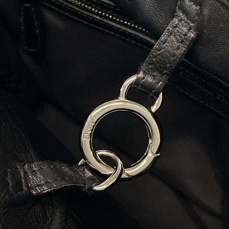 DIOR Christian Dior Shoulder Bag 61 Black Dcharm Leather