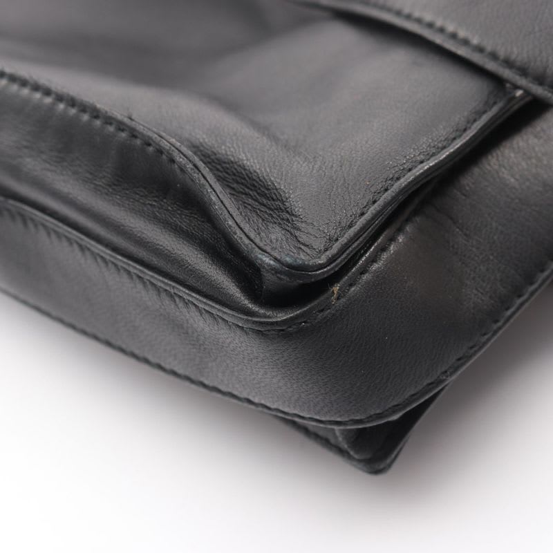 Loewe Shoulder Bag Flamenco 390.82.008 Black Leather Anagram