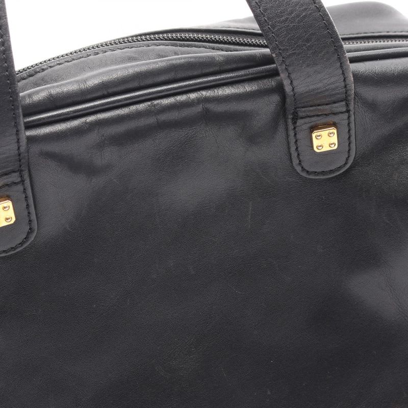 Loewe Tote Bag Anagram Black Leather Mini Boston