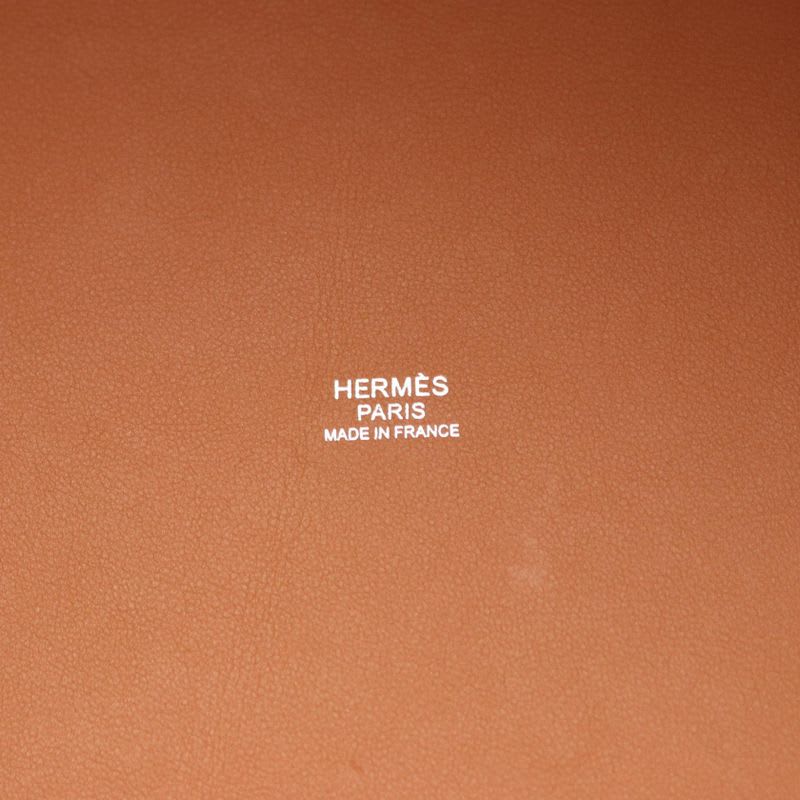 Hermes Tote Bag H-ambier GM Natural Gold Canvas Leather