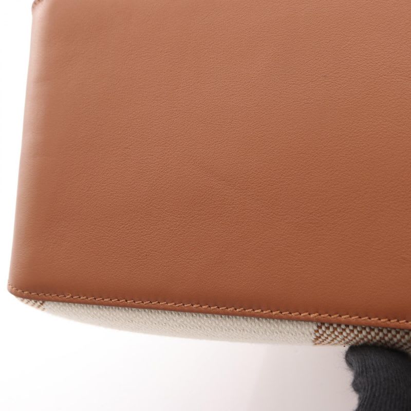 Hermes Tote Bag H-ambier GM Natural Gold Canvas Leather