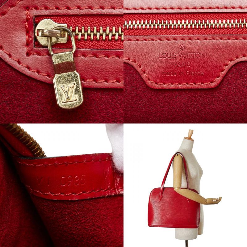 Louis Vuitton Epi Sac Tote Bag Shoulder Bag M52287 Castilian Red Leather