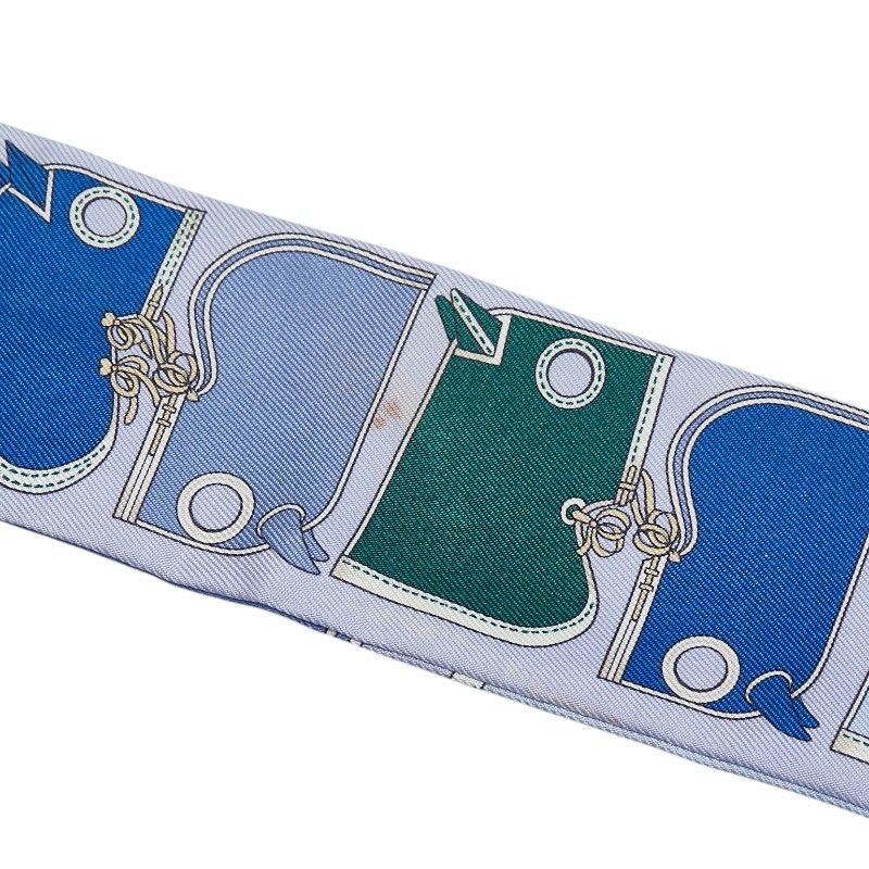Hermes Twilly Camaille Blue Green Multicolor Silk Ladies