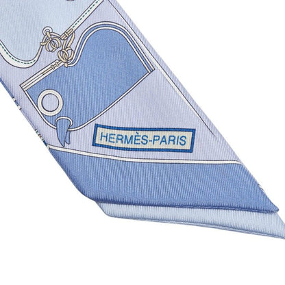 Hermes Twilly Camaille Blue Green Multicolor Silk Ladies