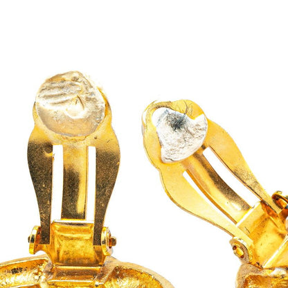 Chanel Coco Mark Round Gold Plated Ladies