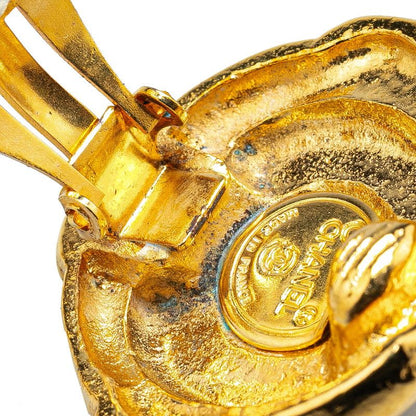 Chanel Coco Mark Round Gold Plated Ladies